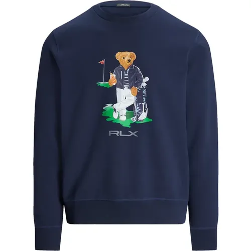 Doppelt gestrickter Sweatshirt RLX Refined Navy , Herren, Größe: S - Polo Ralph Lauren - Modalova