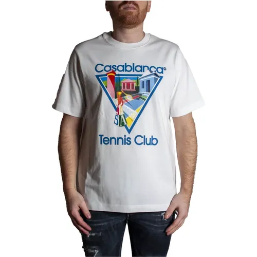 La Joueuse T-Shirt mit Druck , Herren, Größe: XL - Casablanca - Modalova