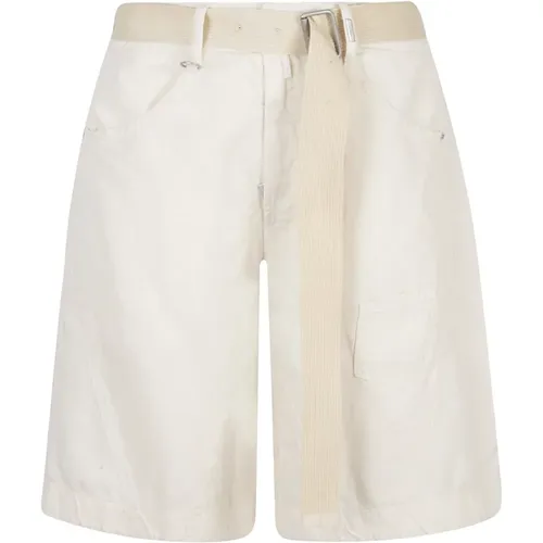 Soft Fit Linen and Cotton Bermuda Shorts , female, Sizes: XS, S, 2XS - High - Modalova