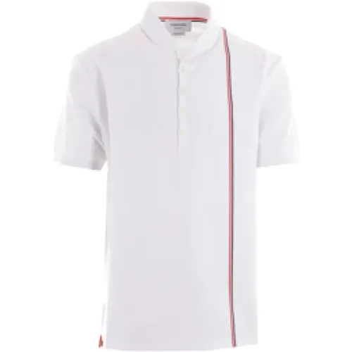 Jersey Cotton Polo with Tricolor Detail , male, Sizes: M, L, 2XL, XL - Thom Browne - Modalova