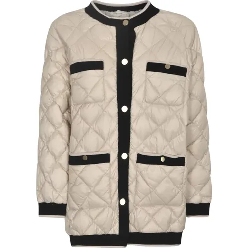 Quilted Sand Jacket with Tonal Stitching , female, Sizes: S - Max Mara - Modalova