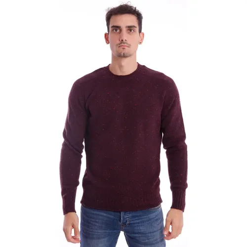 Bordeaux Donegal Girocollo Pullover , Herren, Größe: 5XL - Drumohr - Modalova