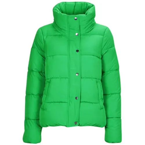 Grüne Steppjacke für Frauen , Damen, Größe: S - Only - Modalova