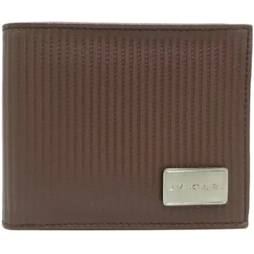 Pre-owned Leather wallets , male, Sizes: ONE SIZE - Bvlgari Vintage - Modalova