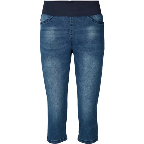 Stylische Piratenhose in Blauem Denim , Damen, Größe: 2XL - FREEQUENT - Modalova