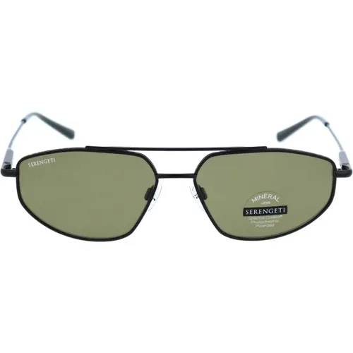 Marlon Matte Polarized Sunglasses , male, Sizes: 57 MM - Serengeti - Modalova