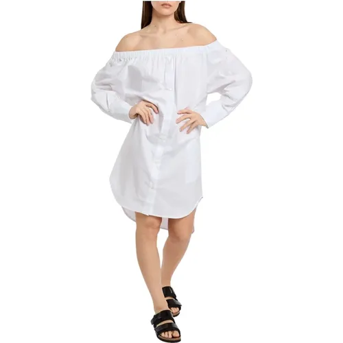 Weiße Baumwollhemdkleid , Damen, Größe: 2XS - Department Five - Modalova