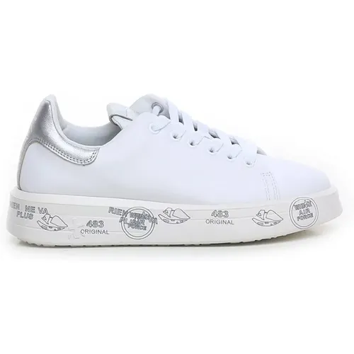 Leather Sneakers with Silver Details , female, Sizes: 5 UK, 4 UK, 6 UK, 7 UK, 3 UK, 8 UK - Premiata - Modalova