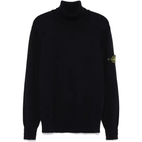 Pullover in Marineblau , Herren, Größe: L - Stone Island - Modalova