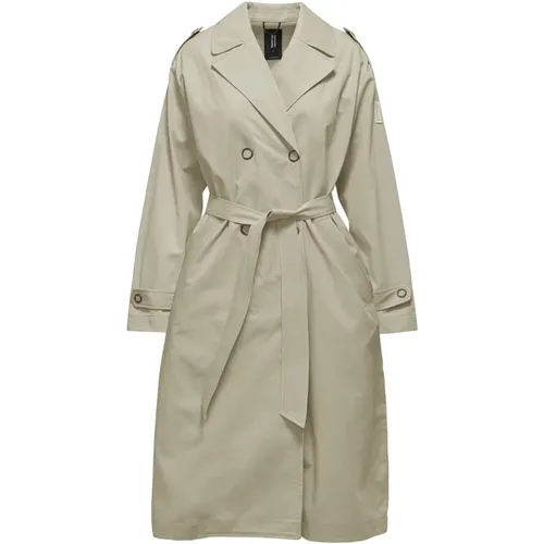 Cotton/Tencel Gabardine Trench Coat , female, Sizes: XS, S, M, L - BomBoogie - Modalova