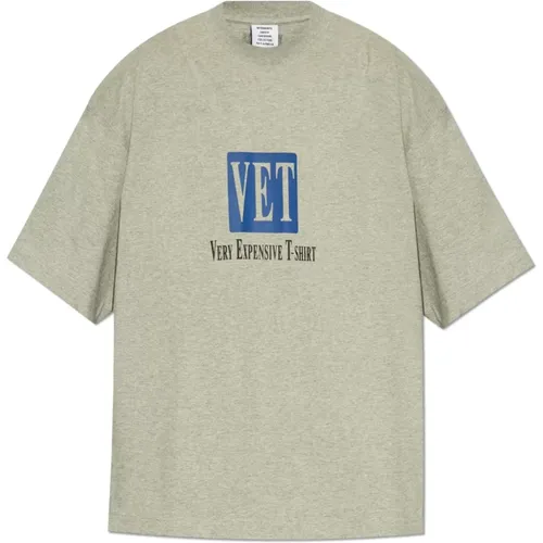 T-Shirt mit Druck , Herren, Größe: L - Vetements - Modalova