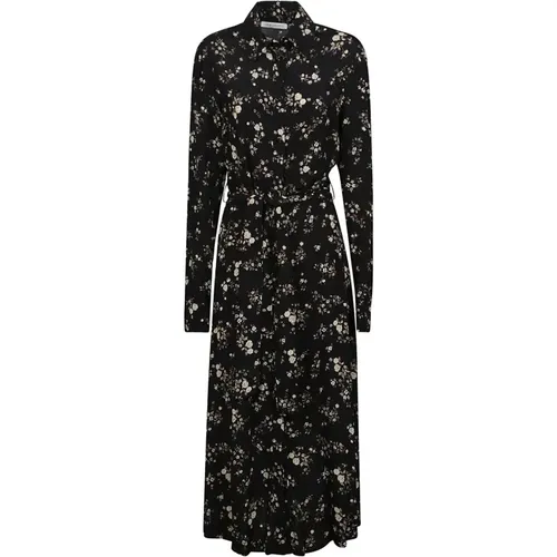 Alizee Shirt Long Dress Liberty Nero , female, Sizes: XS - Mar De Margaritas - Modalova