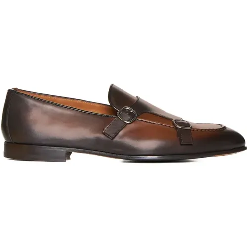 Flache Schuhe mit Doppel-Schnalle Adler Deco , Herren, Größe: 41 1/2 EU - Doucal's - Modalova