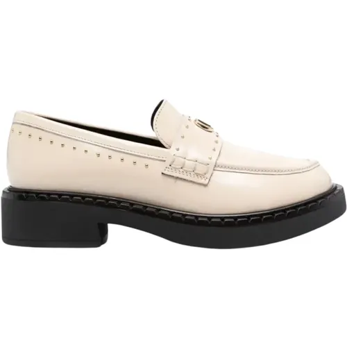 Leather Loafers with Studs , female, Sizes: 8 UK - Twinset - Modalova