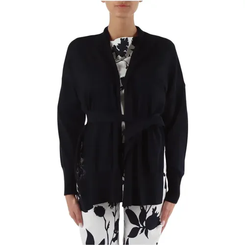 Belted Viscose Cardigan with Shawl Collar , female, Sizes: L, M, XS, S - Alpha Studio - Modalova