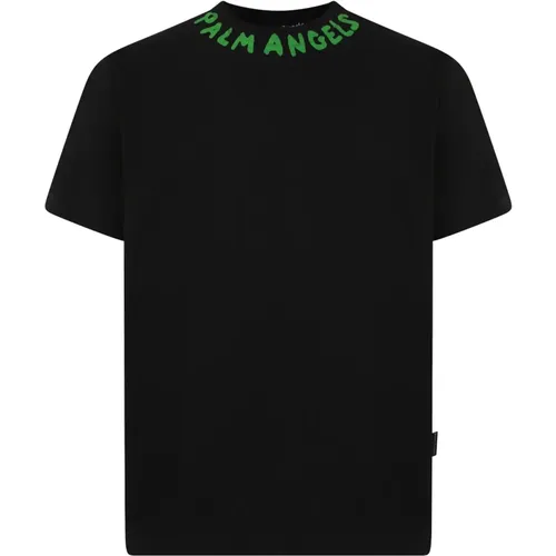 Seasonal Logo T-Shirt in , male, Sizes: 2XL - Palm Angels - Modalova