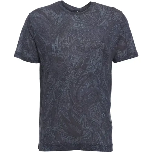 Italian Paisley Crew Neck T-shirt , male, Sizes: 2XL - ETRO - Modalova