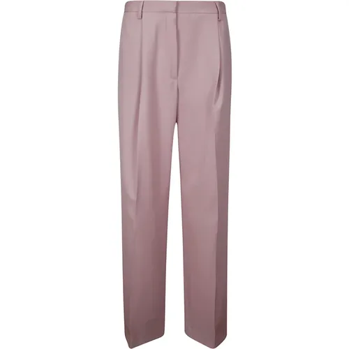 Wide Leg Pleated Trousers , female, Sizes: L, M - Dries Van Noten - Modalova