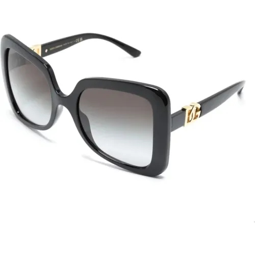 Schwarze Sonnenbrille mit Original-Etui , Damen, Größe: 56 MM - Dolce & Gabbana - Modalova