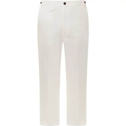Cotton Web Detail Trouser , male, Sizes: S, XL, M - Gucci - Modalova