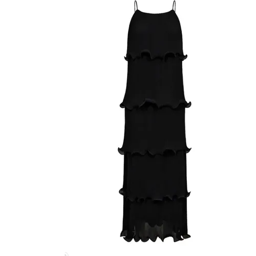 Pleated Dress with Ruffles , female, Sizes: XL, S, M, L, XS - Copenhagen Muse - Modalova