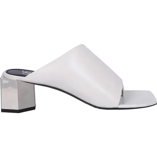 Off , Elegant Leather Sandals , female, Sizes: 3 UK, 5 UK - Off White - Modalova