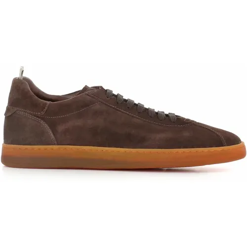 Dunkelbraune Wildleder-Sneakers - Officine Creative - Modalova