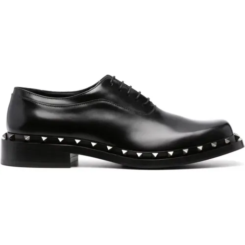 Rockstud Leather Derby Shoes , male, Sizes: 9 UK, 6 UK - Valentino Garavani - Modalova