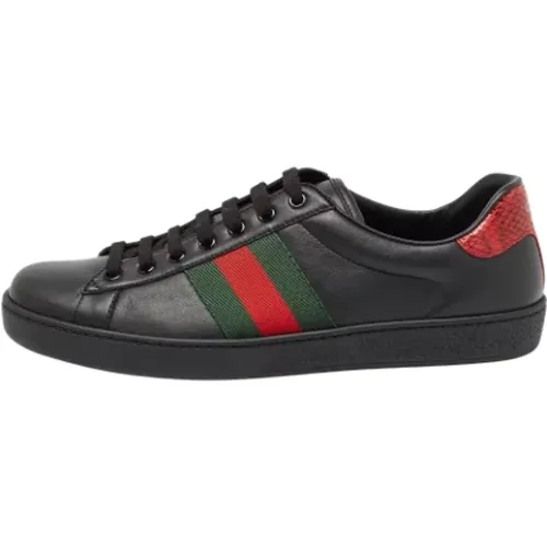 Pre-owned Leather sneakers , male, Sizes: 8 1/2 UK - Gucci Vintage - Modalova