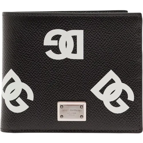 Schwarze Geldbörsen mit Logo DG , Herren, Größe: ONE Size - Dolce & Gabbana - Modalova