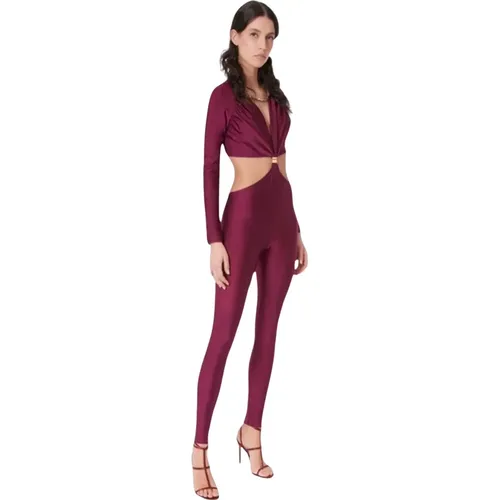 Stretch Jumpsuit mit Tiefem Ausschnitt , Damen, Größe: 2XS - MVP wardrobe - Modalova