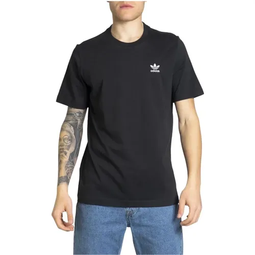 Schwarzes einfaches T-Shirt für Herren - Adidas - Modalova