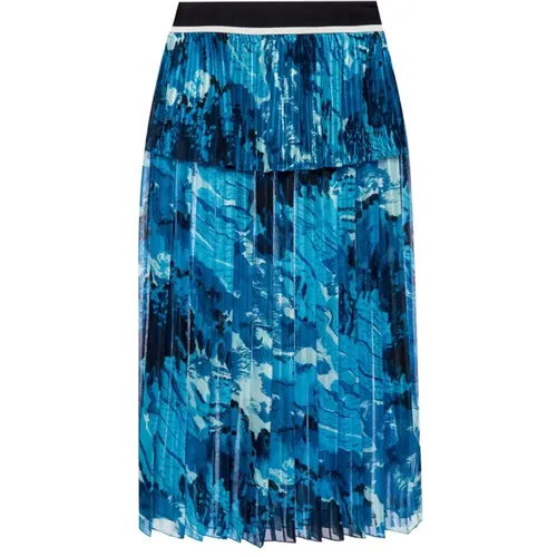 Printed pleated skirt - Victoria Beckham - Modalova