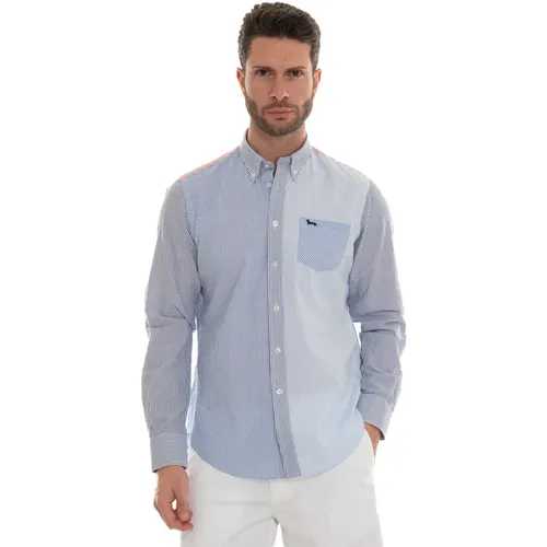 Patchwork Button-Down Casual Shirt , male, Sizes: L, XL, 2XL, M, 3XL - Harmont & Blaine - Modalova