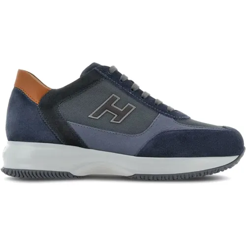 Blaue Interactive H Sneakers , Herren, Größe: 40 1/2 EU - Hogan - Modalova