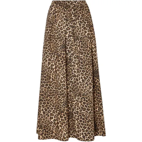Cargo Leopard Print Maxi Skirt , female, Sizes: S - Liu Jo - Modalova