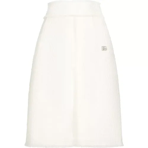 Cream Skirts with 3.5cm Heel , female, Sizes: M - Dolce & Gabbana - Modalova