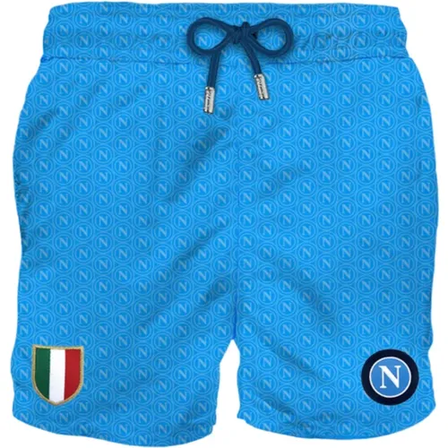 Sea Clothing with SSC Napoli Logo , male, Sizes: S - MC2 Saint Barth - Modalova