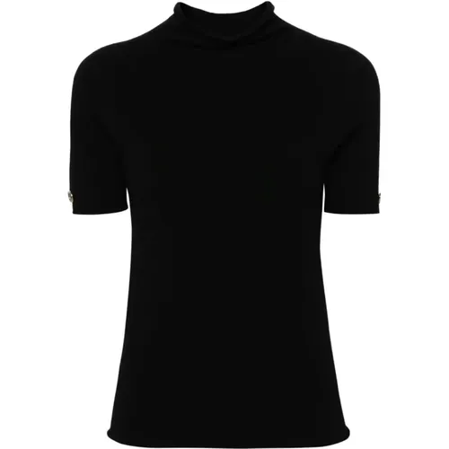 Oval T` Mock-Neck Sweater , female, Sizes: M, L, XL - Twinset - Modalova