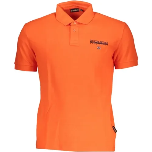 Rotes Poloshirt Mit Kurzen Ärmeln , Herren, Größe: M - Napapijri - Modalova