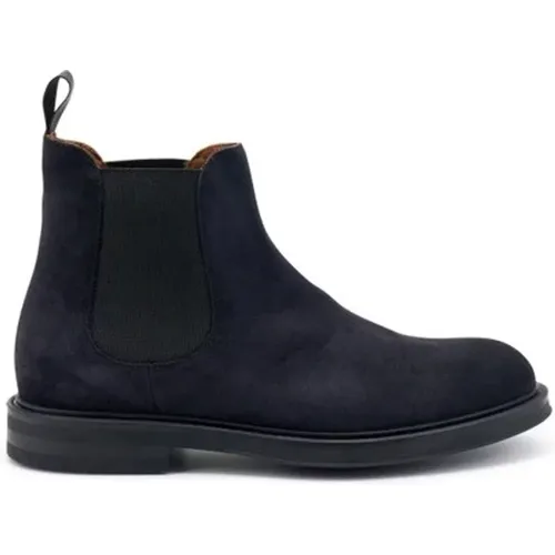 Blaue Wildleder Chelsea Boots , Herren, Größe: 39 EU - Frau - Modalova