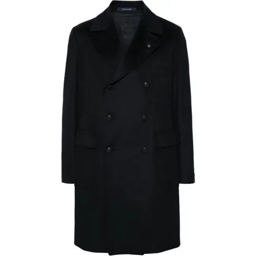 Wool Coat Double-Breasted Notched Collar , male, Sizes: L, 2XL, M - Tagliatore - Modalova