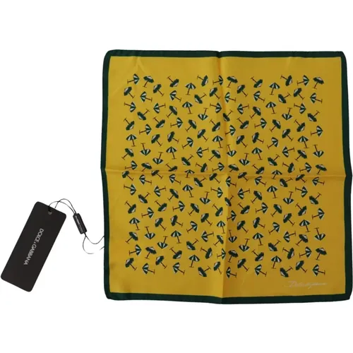 Luxurious Silk Scarf for Men , male, Sizes: ONE SIZE - Dolce & Gabbana - Modalova