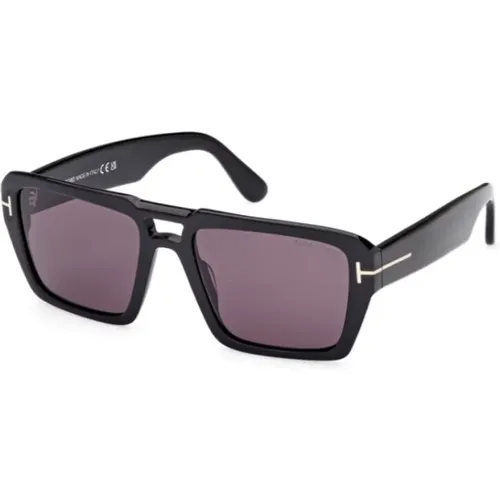 Redford Sunglasses Glossy Square , male, Sizes: 56 MM - Tom Ford - Modalova