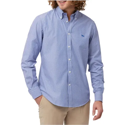 Blaues Casual Hemd 100% Baumwolle , Herren, Größe: 4XL - Harmont & Blaine - Modalova