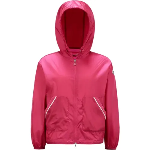 Fuchsia Jackets with Adjustable Hood , female, Sizes: S, XS - Moncler - Modalova