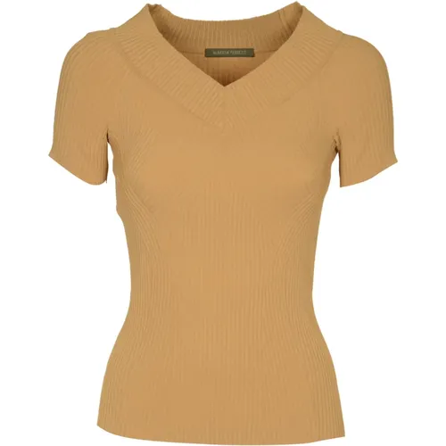 Braune Pullover für Frauen , Damen, Größe: 2XS - alberta ferretti - Modalova