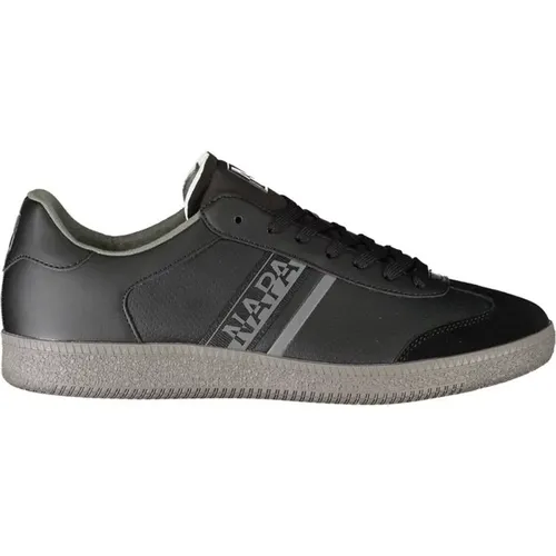 Schwarzer Polyester-Sneaker mit Kontrastdetails , Herren, Größe: 42 EU - Napapijri - Modalova