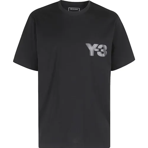 Logo Kurzarm T-shirt , Herren, Größe: L - Y-3 - Modalova