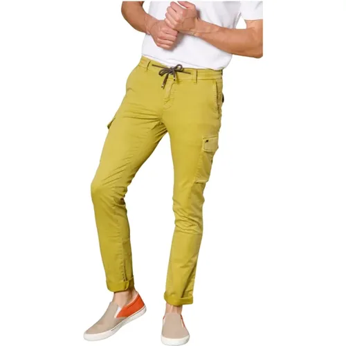 Slim Fit Cargo Hose Limettengrün , Herren, Größe: L - Mason's - Modalova